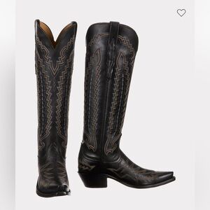 Lucchese Priscilla Black Boots - Size 9